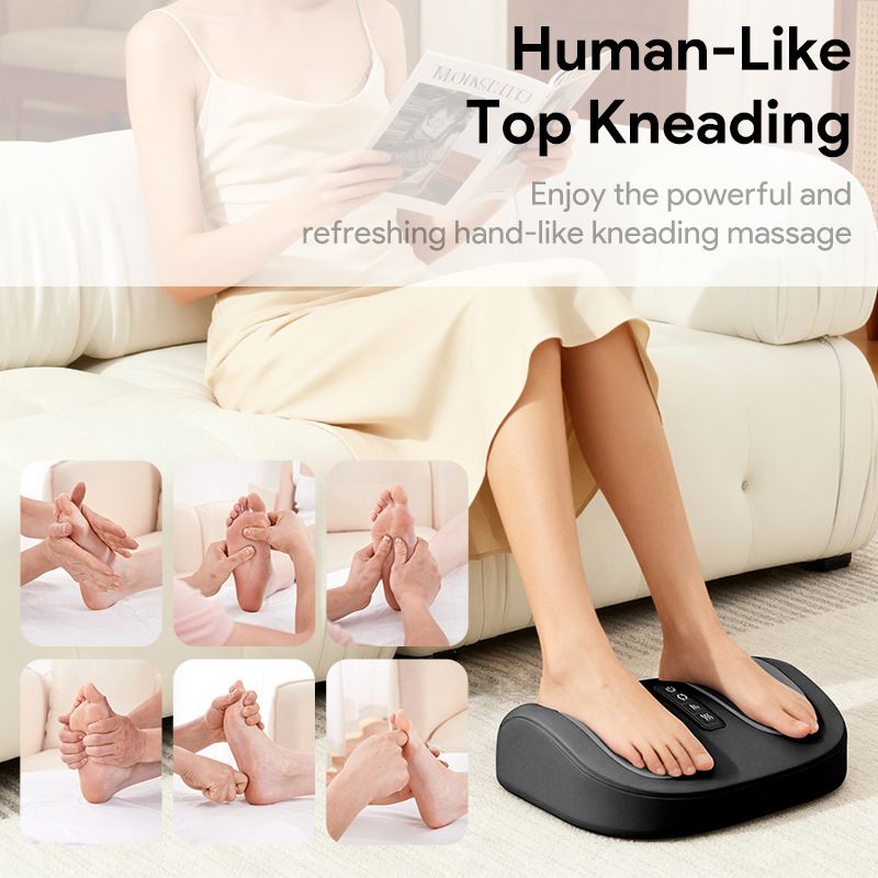 Relaxing Foot Massager with Premium Leather Shell and Breathable Fabric for view 6