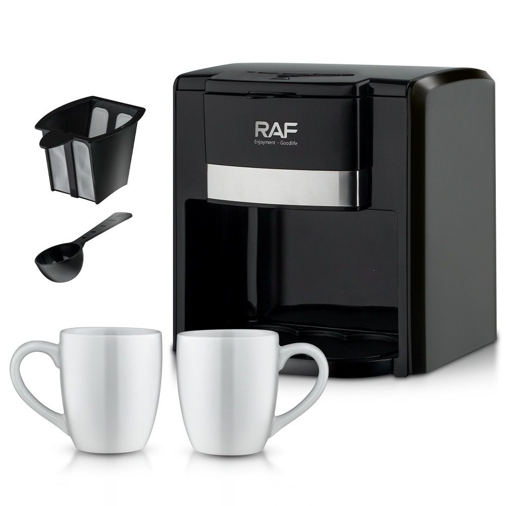 Dual-Cup Drip Coffee Maker with Ceramic Mugs view 4