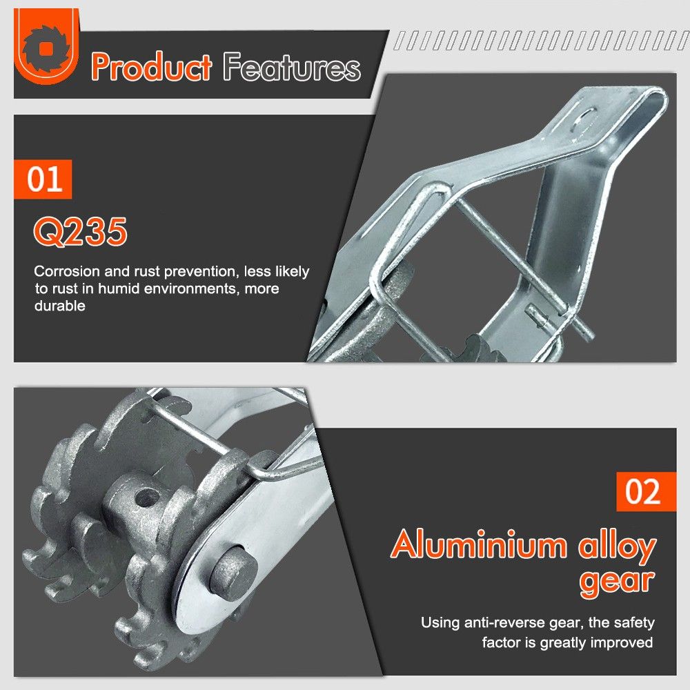 Heavy Duty Steel Wire Tensioner with Ratchet Mechanism and Bonus Wrench for view 4