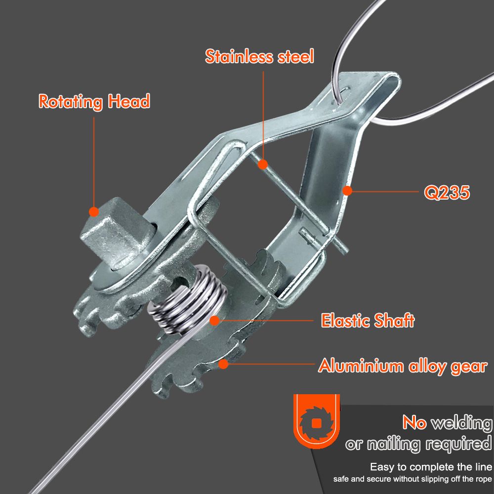 Heavy Duty Steel Wire Tensioner with Ratchet Mechanism and Bonus Wrench for view 6