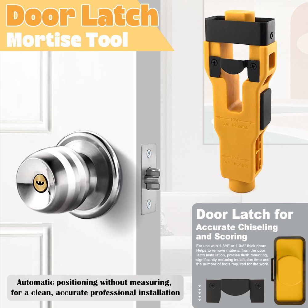 Door Latch Mortise Jig Template Tool with Dual Blades for Precise Lock view 7