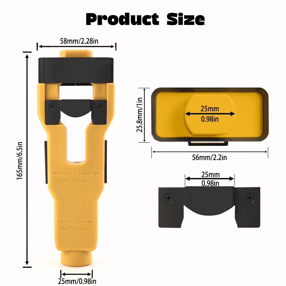 Door Latch Mortise Jig Template Tool with Dual Blades for Precise Lock view 2