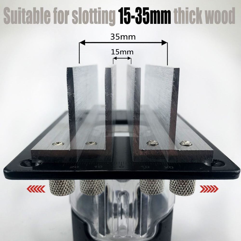 Multifunctional Aluminum Router Base Slotting Jig for Woodworking view 7