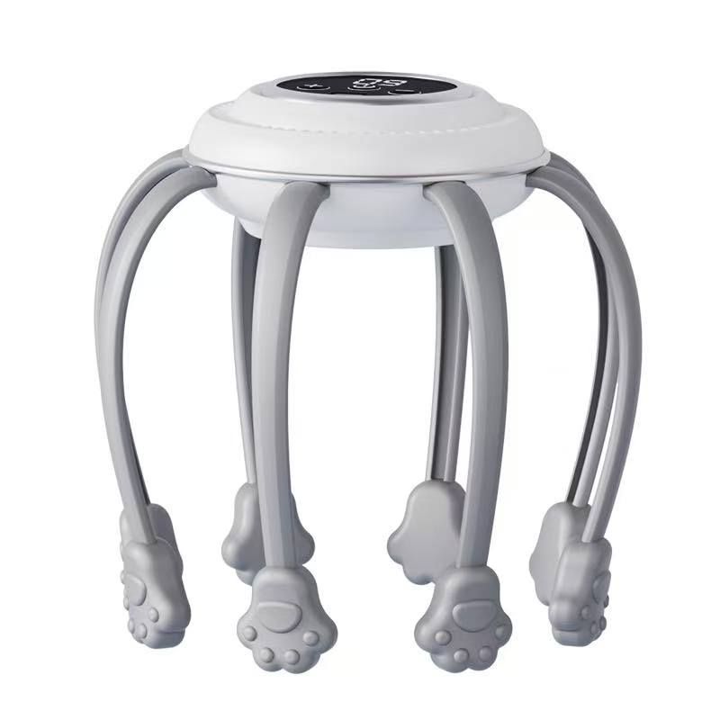 Wireless Octopus Head Massager with USB Charging – Ergonomic Scalp Relaxation view 7