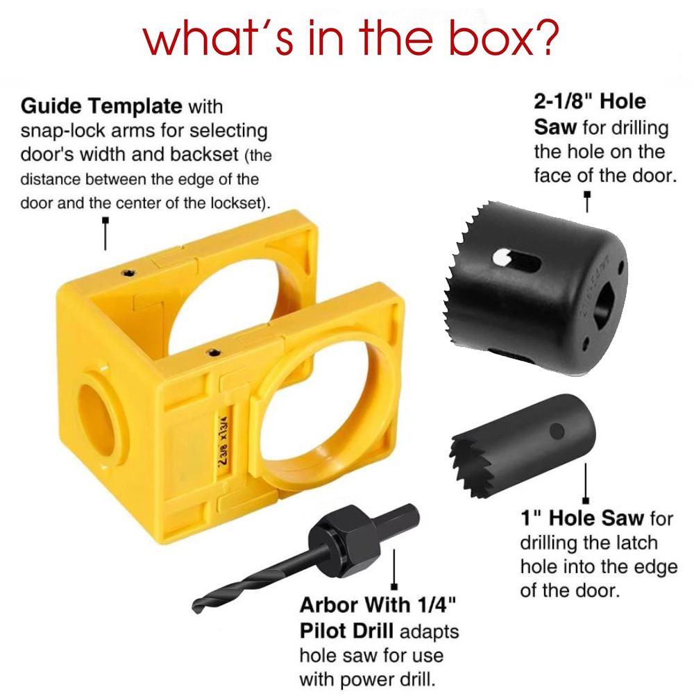 Door Lock and Latch Installation Tool Kit with Hole Saw view 4