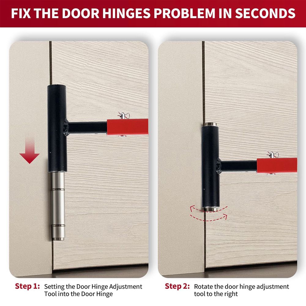 Four-in-One Hinge Gap Adjustment Tool with Interchangeable T-Type Heads for view 7