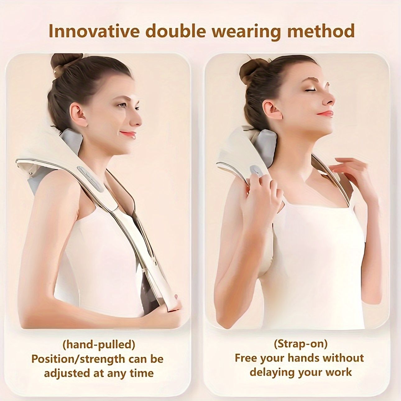 Gray Beige body massager view 8