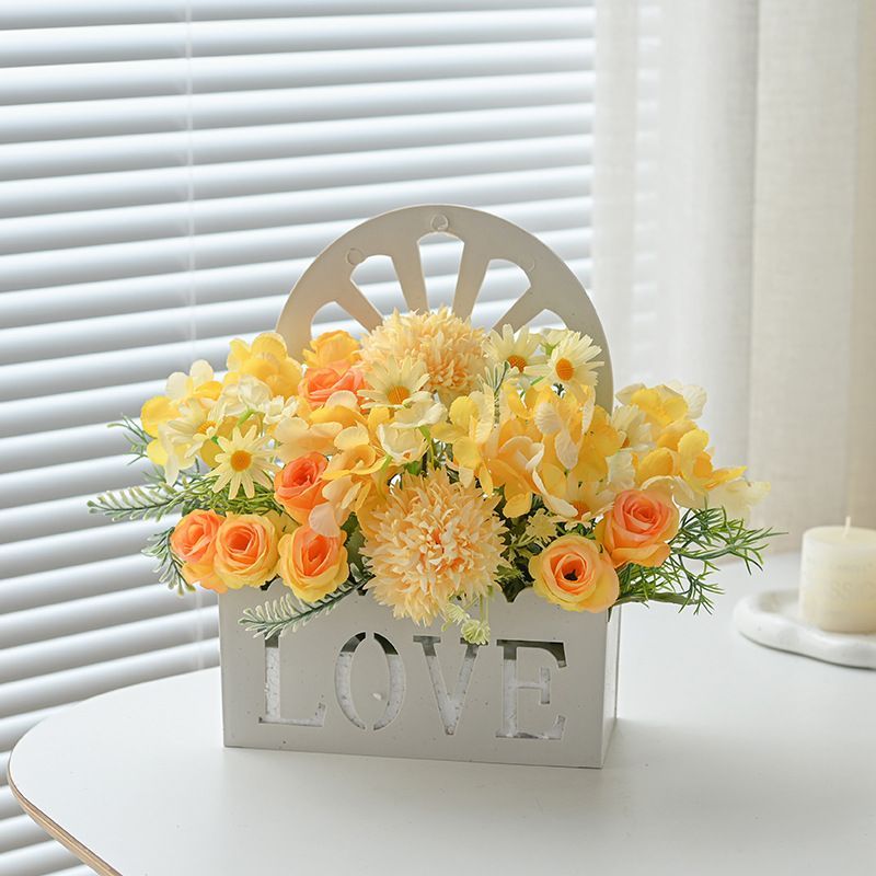 Artificial Sunflowers Wall Hanging Flowers Simulation Flower Basket Living view 5