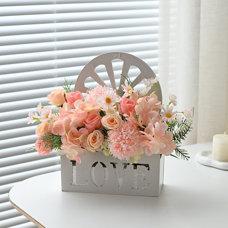 Artificial Sunflowers Wall Hanging Flowers Simulation Flower Basket Living view 3