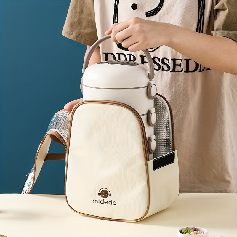 Beige Pink 4-layer lunch box view 9