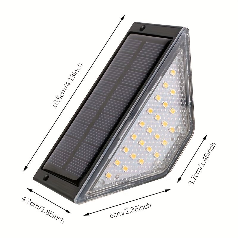 Black Solar-Powered Night Lights LED Night Lights 8-Pack Night Lights Garden