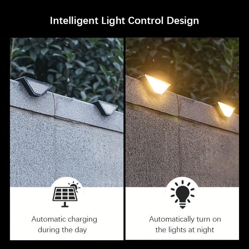 Black Solar-Powered Night Lights LED Night Lights 8-Pack Night Lights Garden view 5