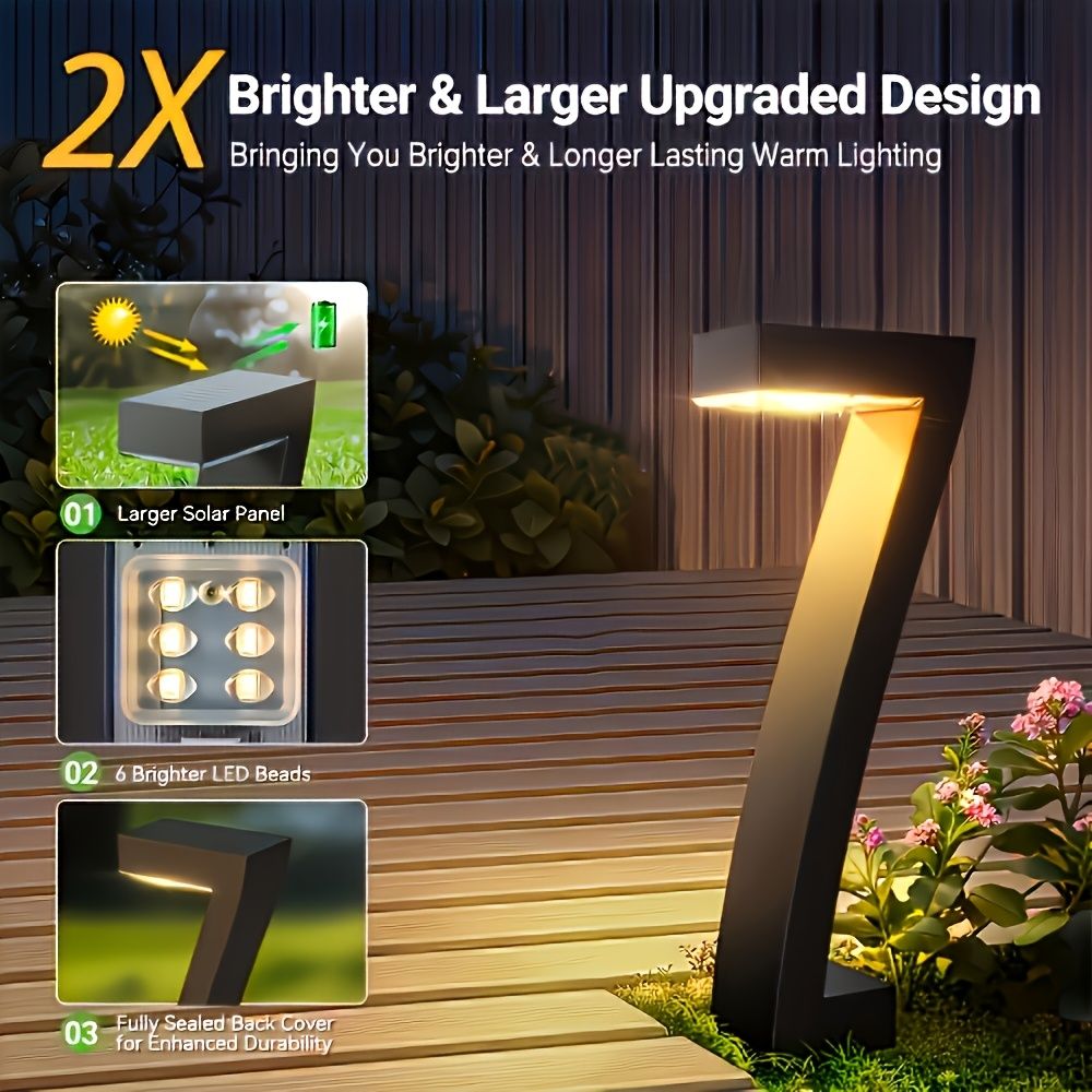 Black Outdoor Garden Pathway Lights Set Of 6 Garden Lighting Outdoor Illumination view 4
