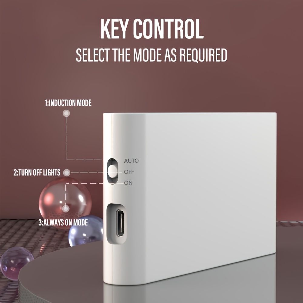 White Black Smart Sensor Night Light USB Charging Night Light Automatic Night view 4