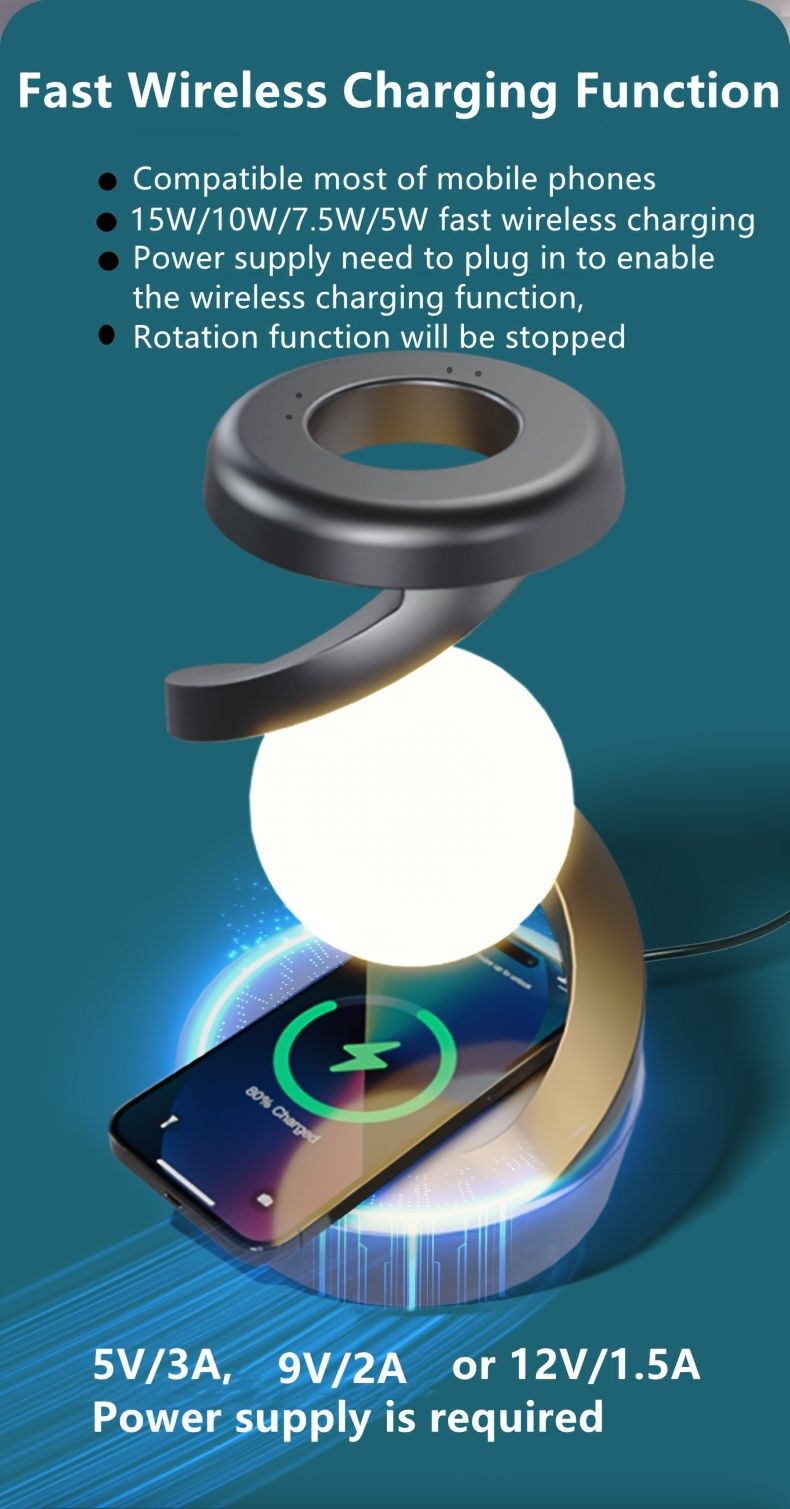 Gray Modern Night Light Spiral Design LED Night Light Ambient Lighting Wireless view 14