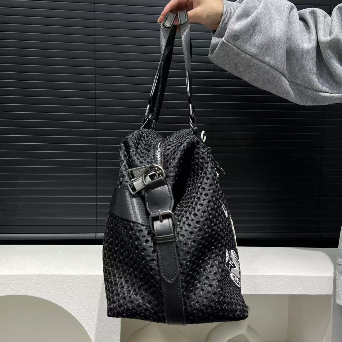 Travel Duffle Bag Embroidered Duffle Bag Stylish Travel Bag Weekend Bag For view 5