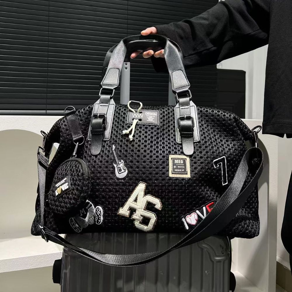 Travel Duffle Bag Embroidered Duffle Bag Stylish Travel Bag Weekend Bag For view 8