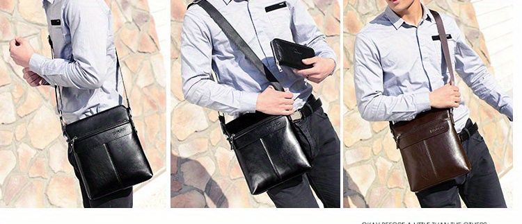 Men'S Cross-Body Bag Men'S Clutch Minimalist Business Bag Father'S Day Gift view 7