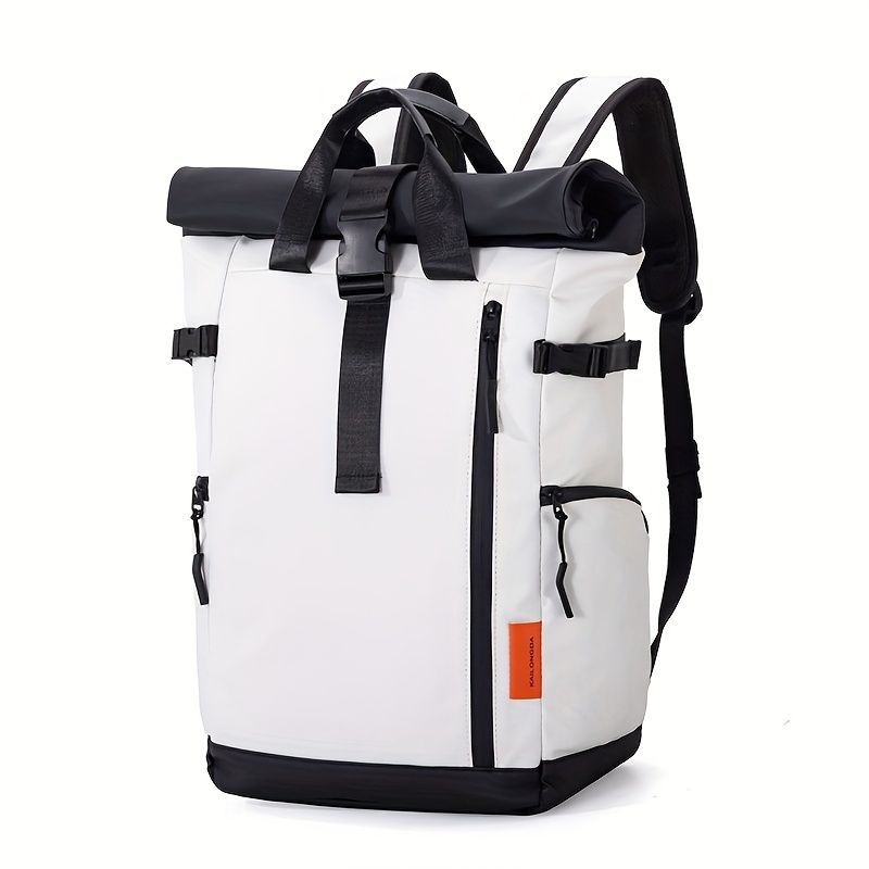 Roll-Top Backpack Travel Backpack Water-Resistant Backpack Unisex Backpack view 3
