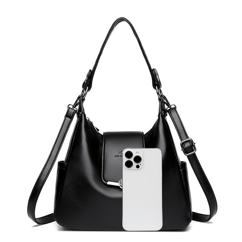 Leather Hobo Bag Shoulder Bag For Women High-Quality Leather Bag Travel view 7