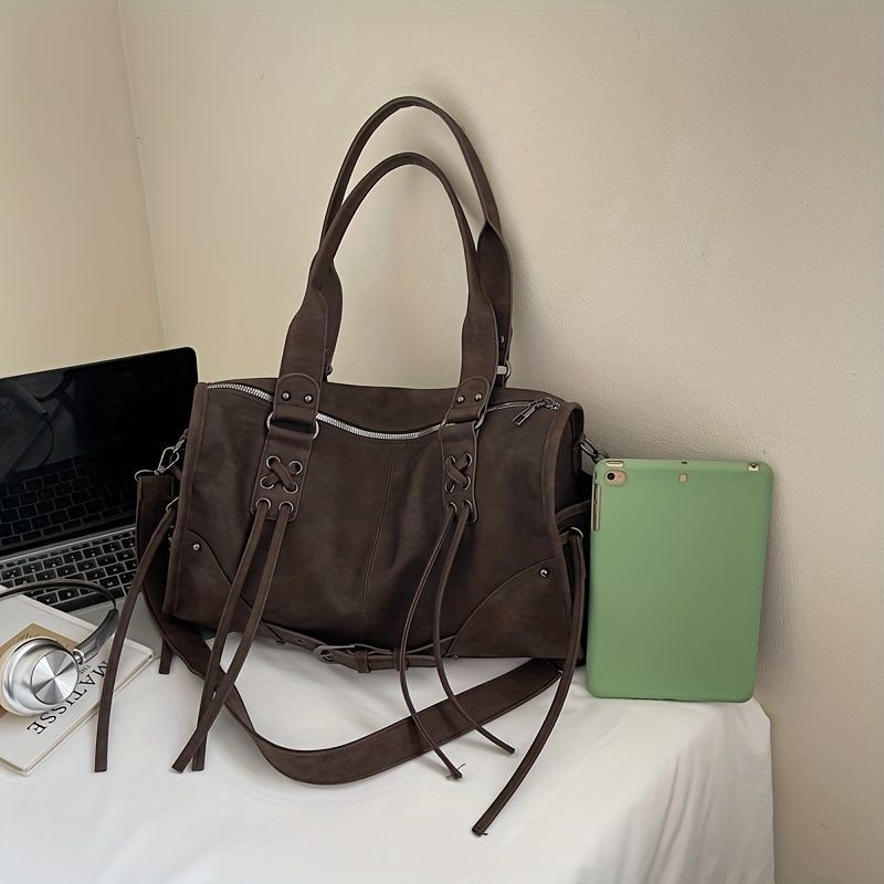 Women'S Travel Tote Bag Brown Travel Bag Stylish Travel Bag Durable Tote — image 1