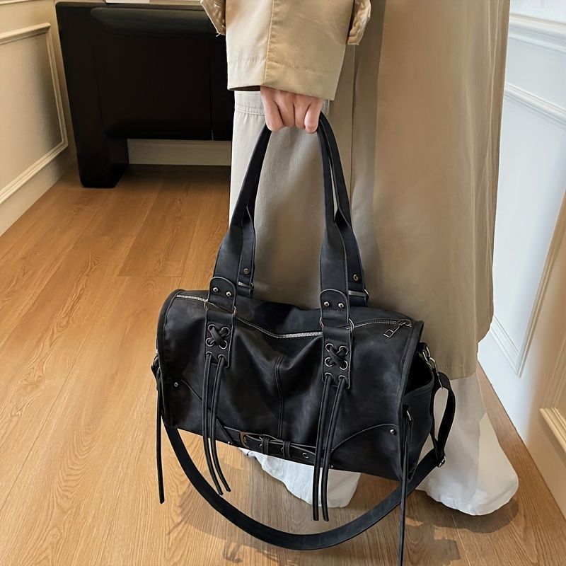 Women'S Travel Tote Bag Brown Travel Bag Stylish Travel Bag Durable Tote view 5