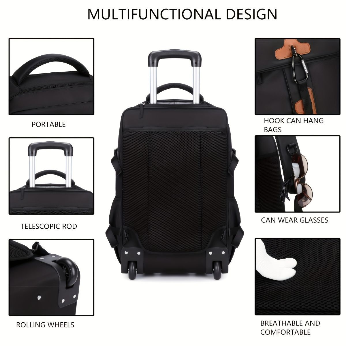 Travel Backpack With Wheels Convertible Backpack Rolling Backpack Australia view 8