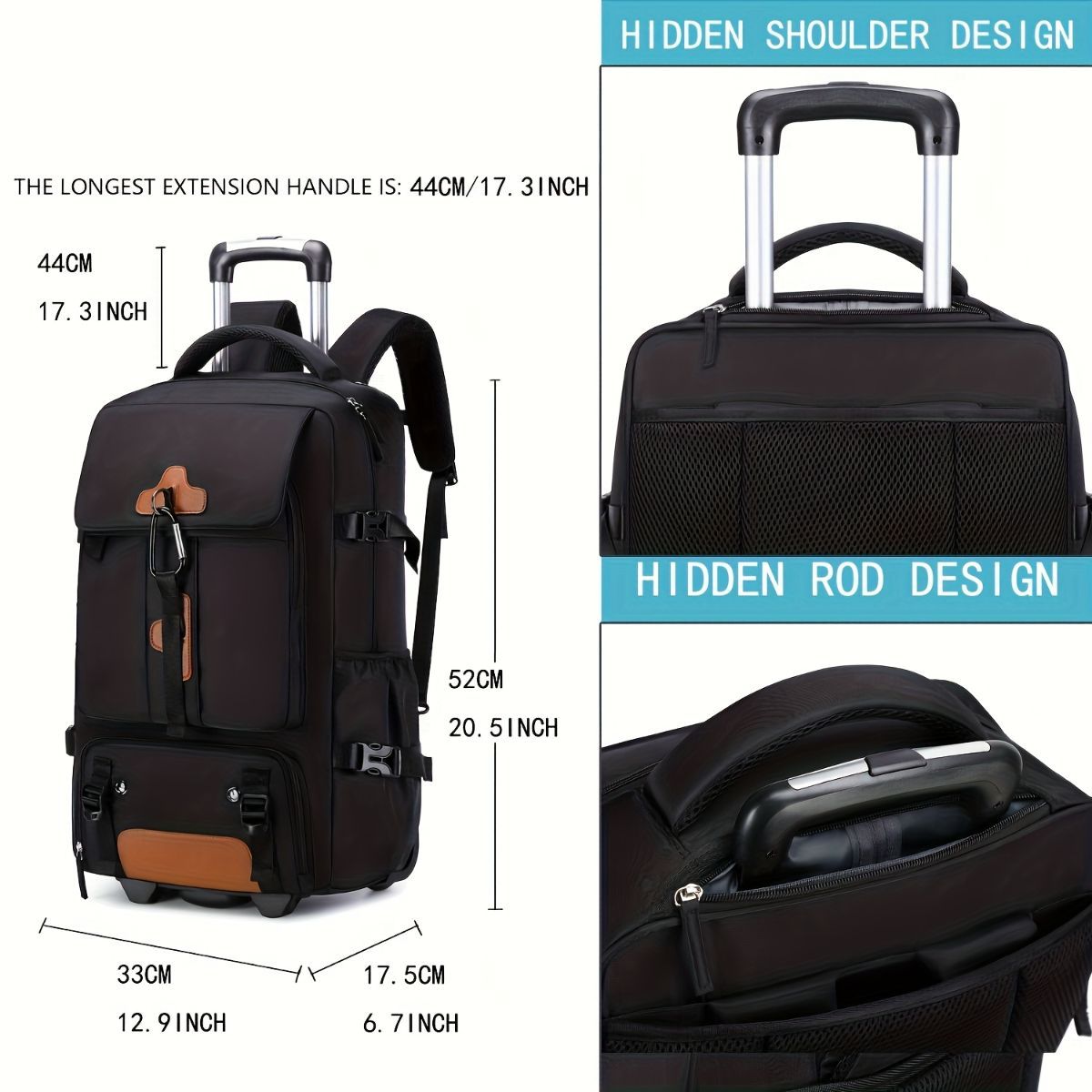 Travel Backpack With Wheels Convertible Backpack Rolling Backpack Australia view 10