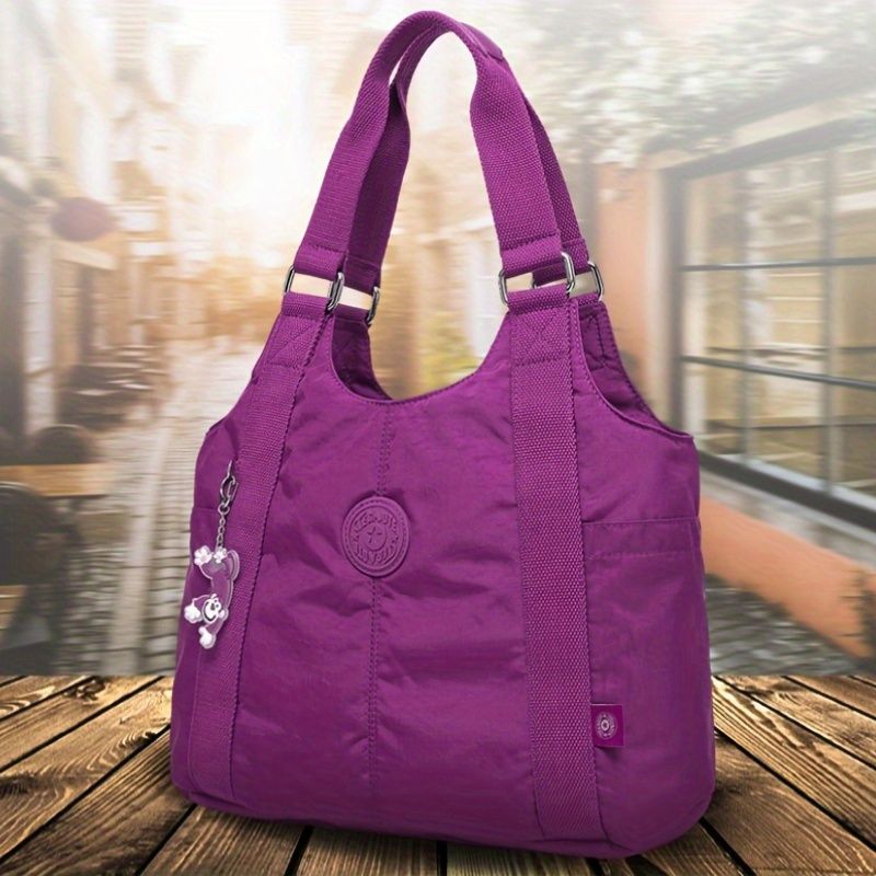 purplish red Brown Purple Travel Tote Bag Travel Accessories Spacious Tote view 13