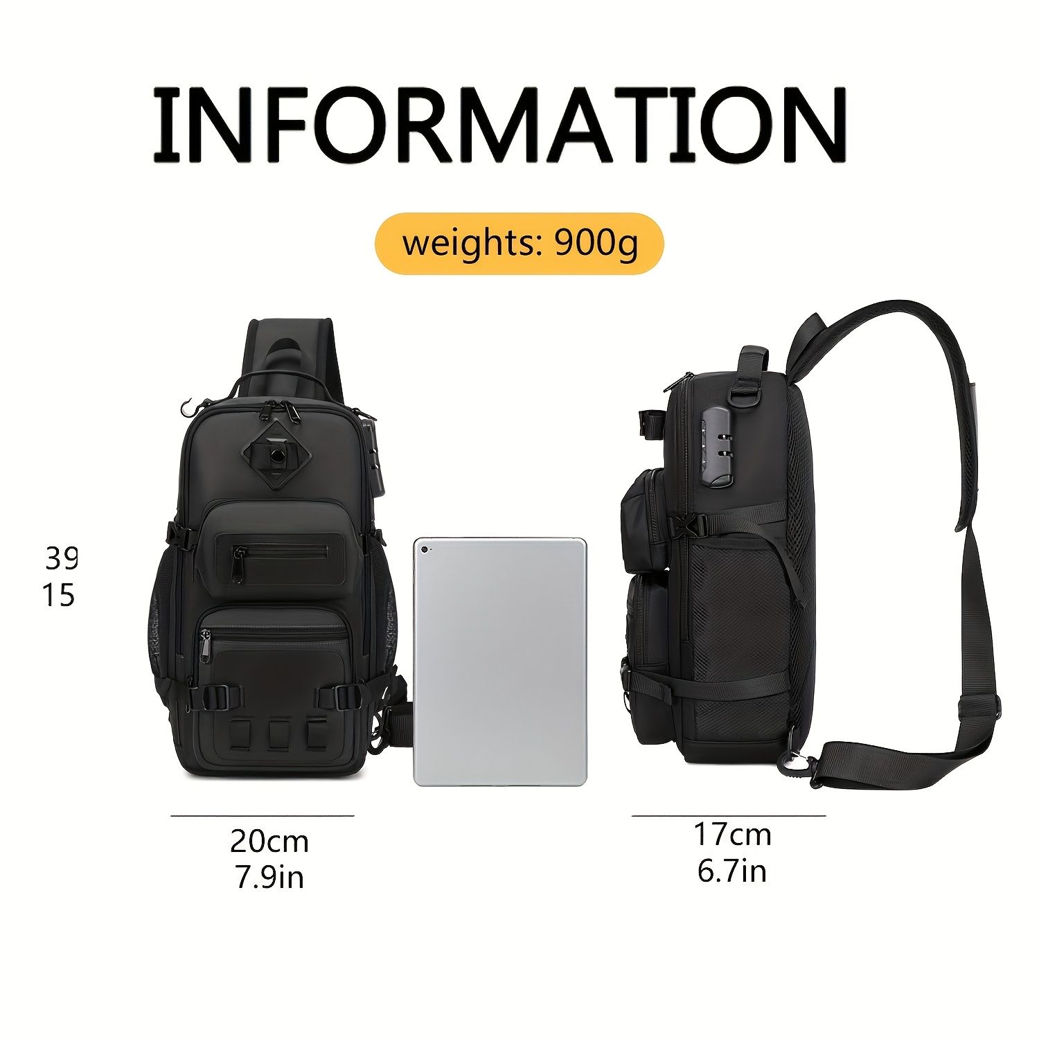 Black Burgundy Anti-Theft Backpack Waterproof Sling Bag Travel Backpack view 4