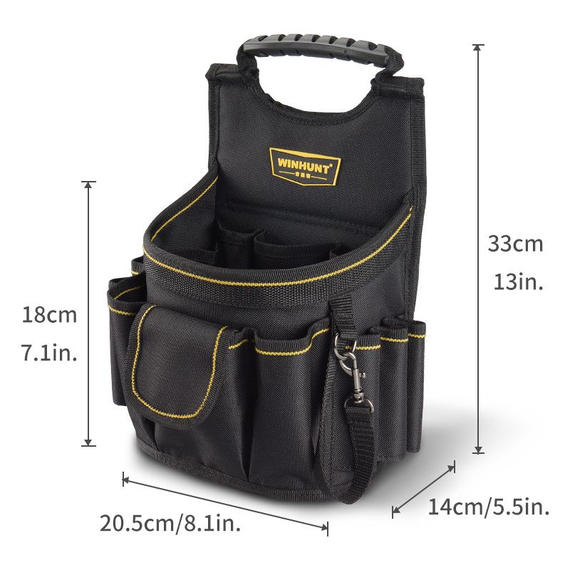 Black Gray tool organizer bag view 5