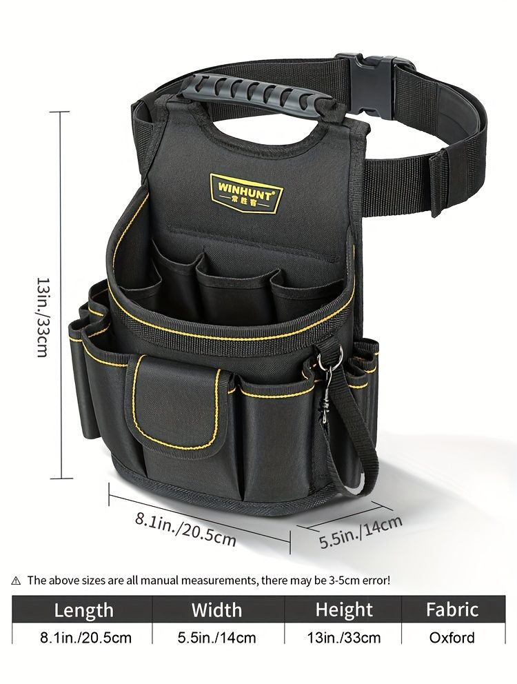 Black Gray tool organizer bag view 6