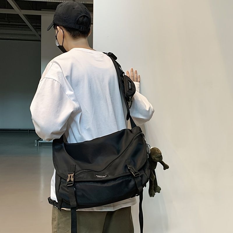 Black Gray Cross Body Bag Travel Bag Trendy Bag Hanging Accessory Durable Bag — image 1