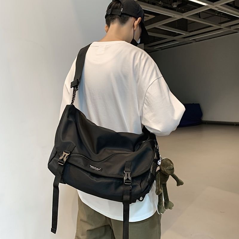 Black Gray Cross Body Bag Travel Bag Trendy Bag Hanging Accessory Durable Bag view 5