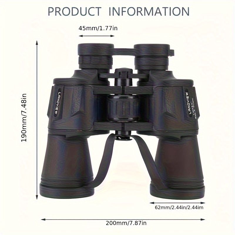 Yellow 10x50 Binoculars for Adults Outdoor Wildlife Bird Watching view 2