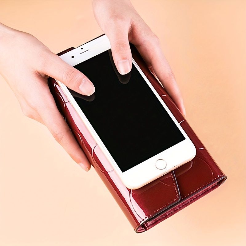 Women'S Genuine Leather Wallet Long Wallet Clutch Large Capacity Wallet - Gold view 10