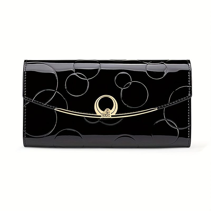 Women'S Genuine Leather Wallet Long Wallet Clutch Large Capacity Wallet - Red view 2
