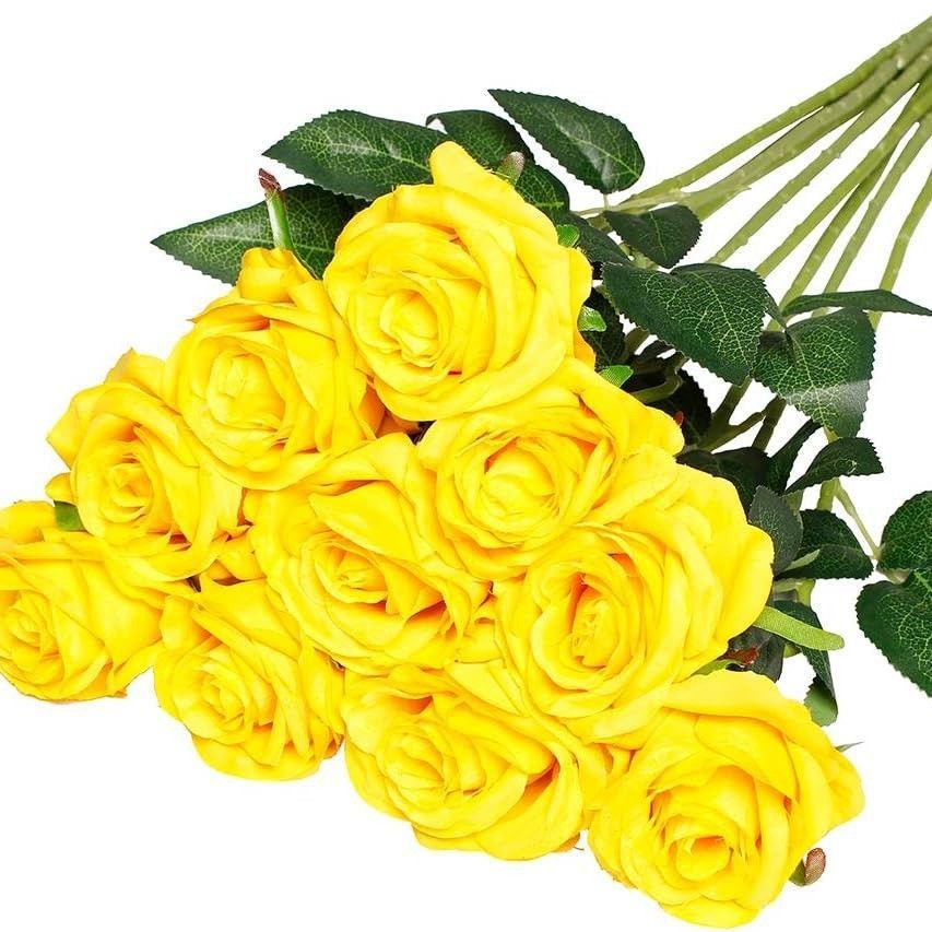 Artificial Silk Roses 25-Piece Bouquet Wedding Decorations Family Gathering view 6