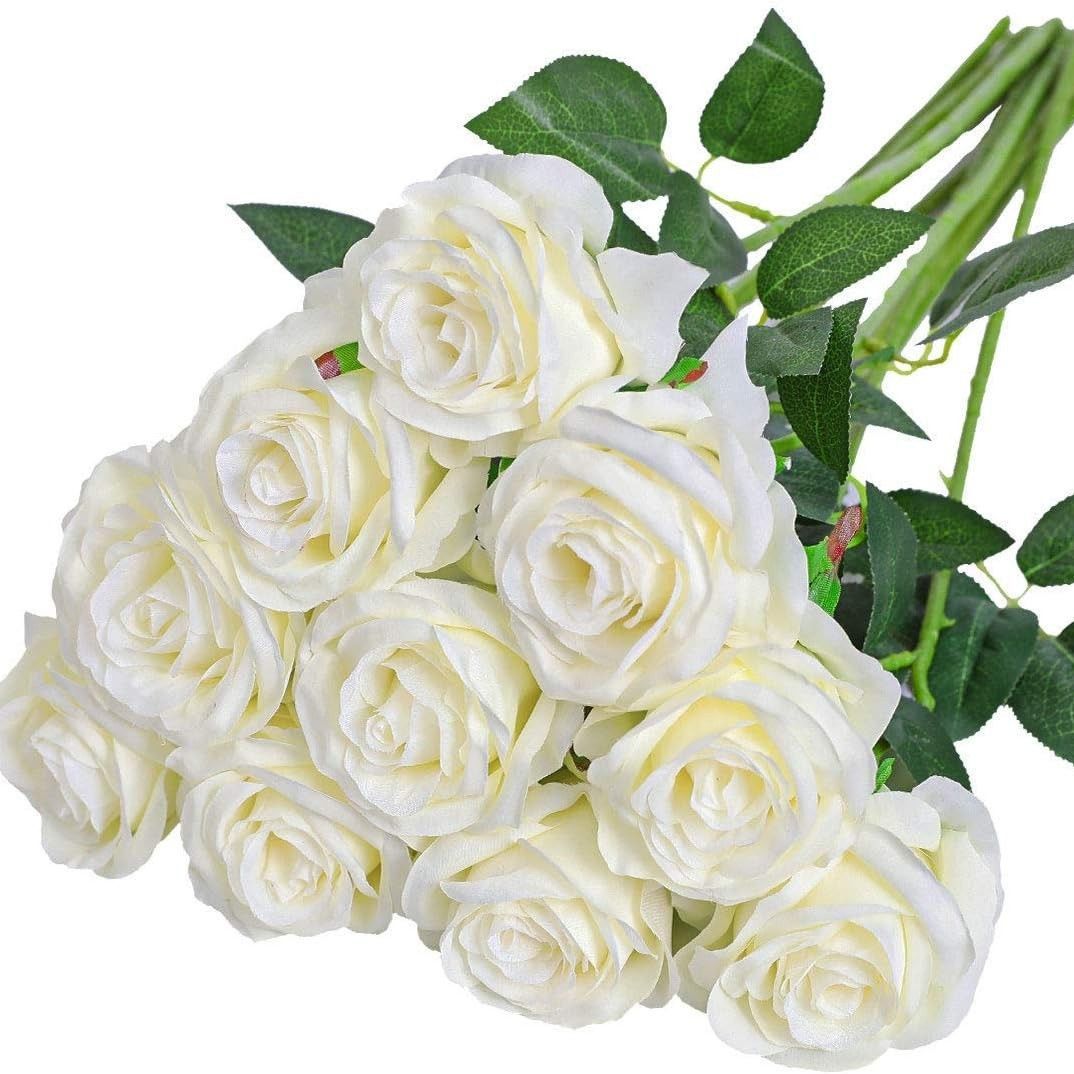 Artificial Silk Roses 25-Piece Bouquet Wedding Decorations Family Gathering view 11