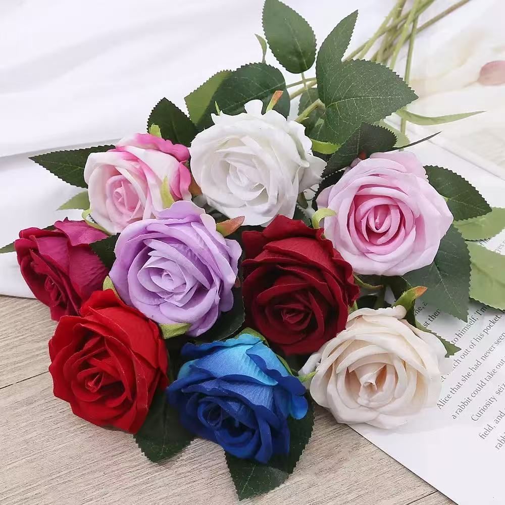 Artificial Silk Roses 25-Piece Bouquet Wedding Decorations Family Gathering view 4