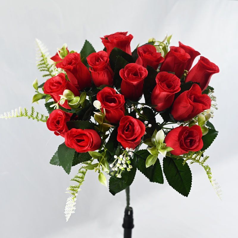 Artificial Rose Bouquet Faux Roses Fake Flowers Home Decor Garden Decoration view 4