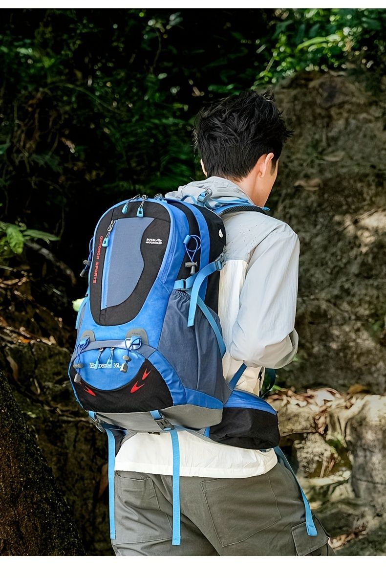 Hiking Backpack 35L Backpack Travel Backpack Outdoor Backpack Royal Mountain view 9