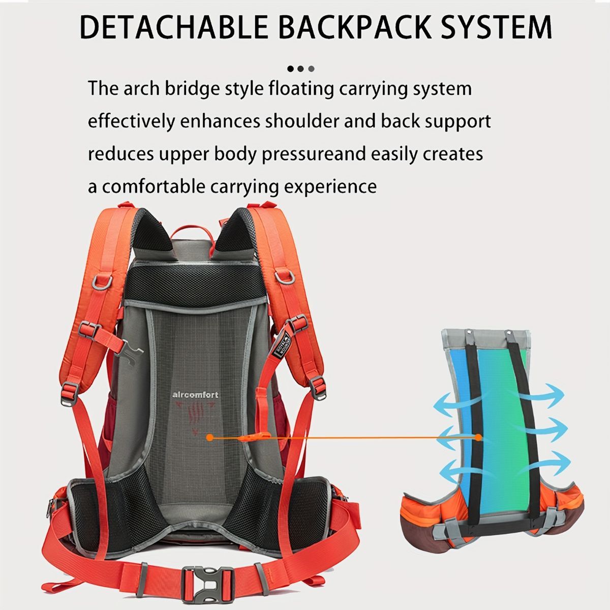 Hiking Backpack 35L Backpack Travel Backpack Outdoor Backpack Royal Mountain view 11