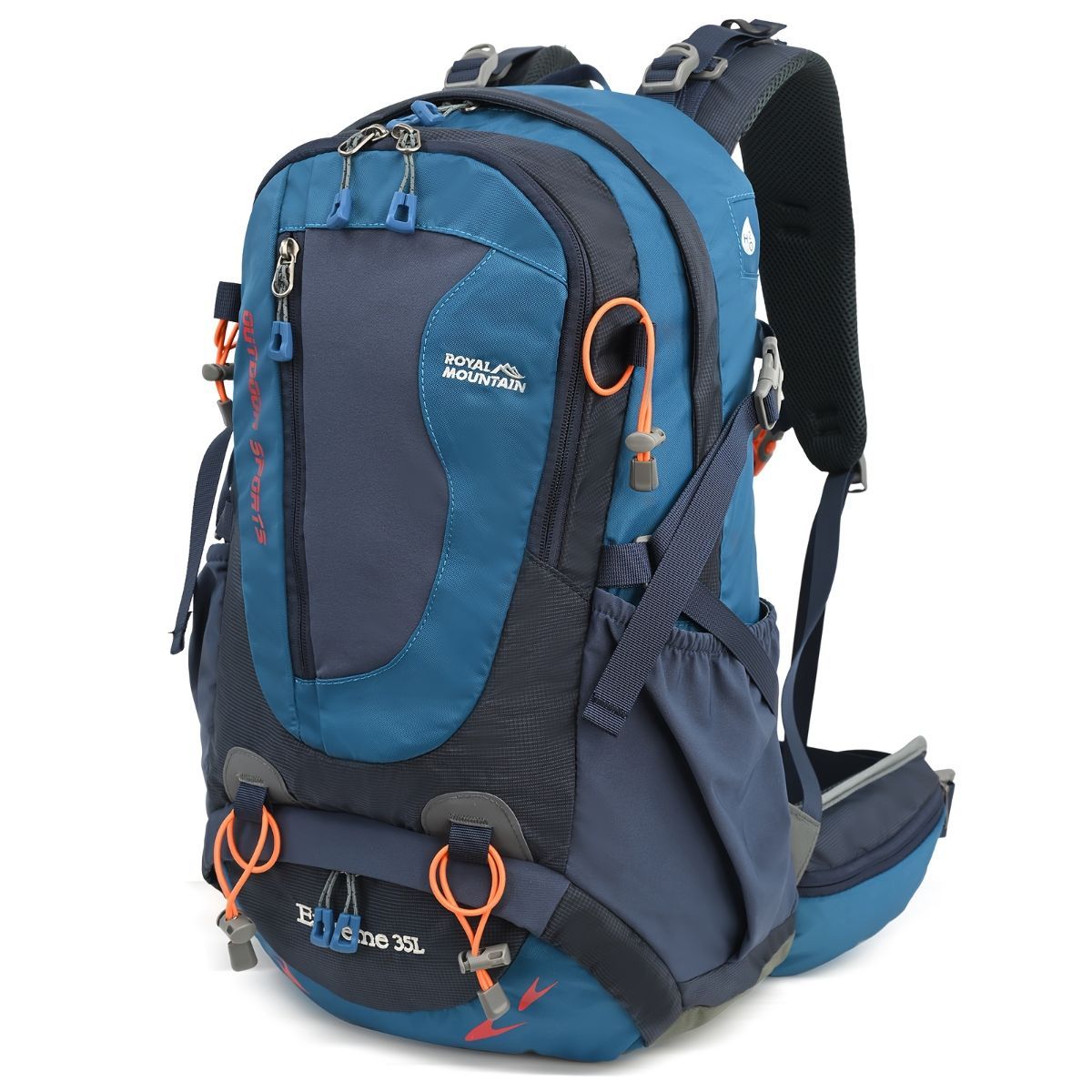 Hiking Backpack 35L Backpack Travel Backpack Outdoor Backpack Royal Mountain view 12