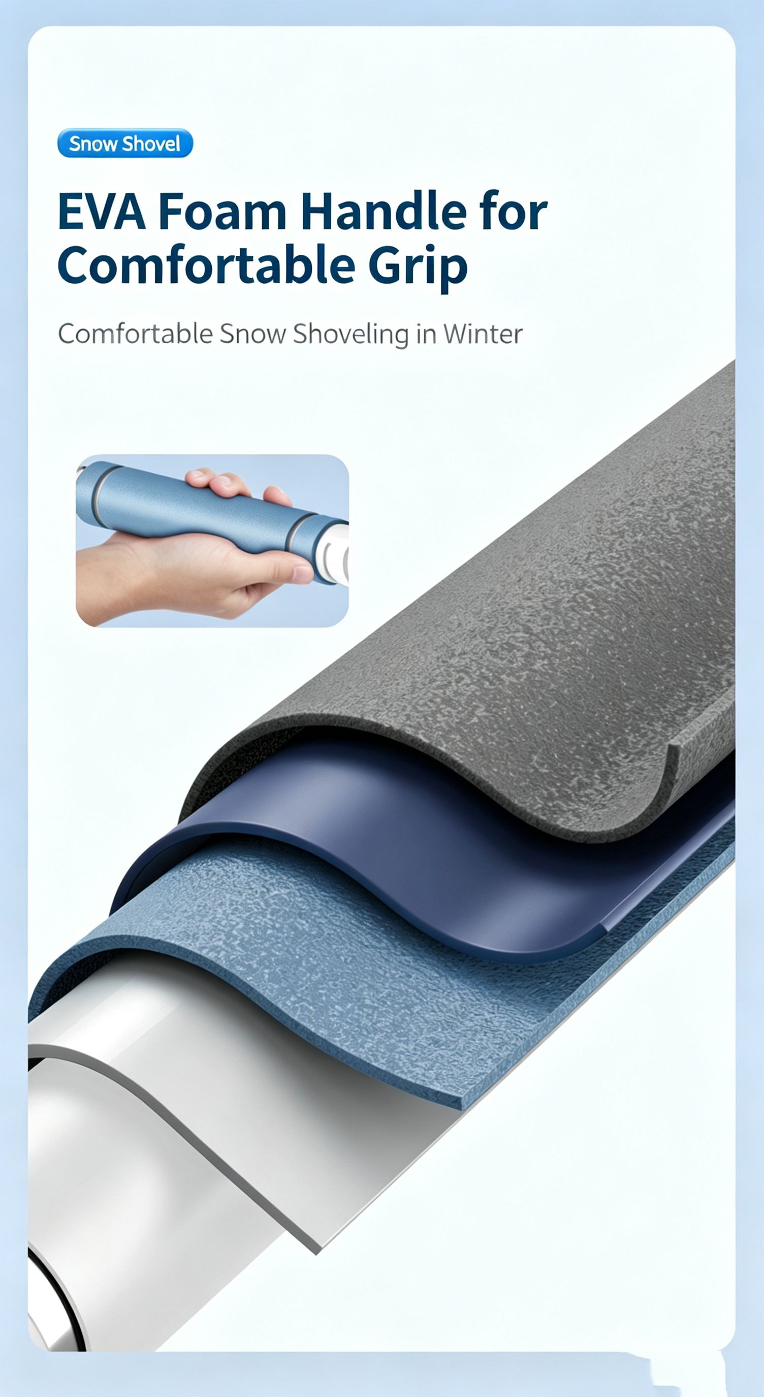 Three-in-One Extendable Car Multi-Function Ice and Frost Removal Shovel,blue view 11