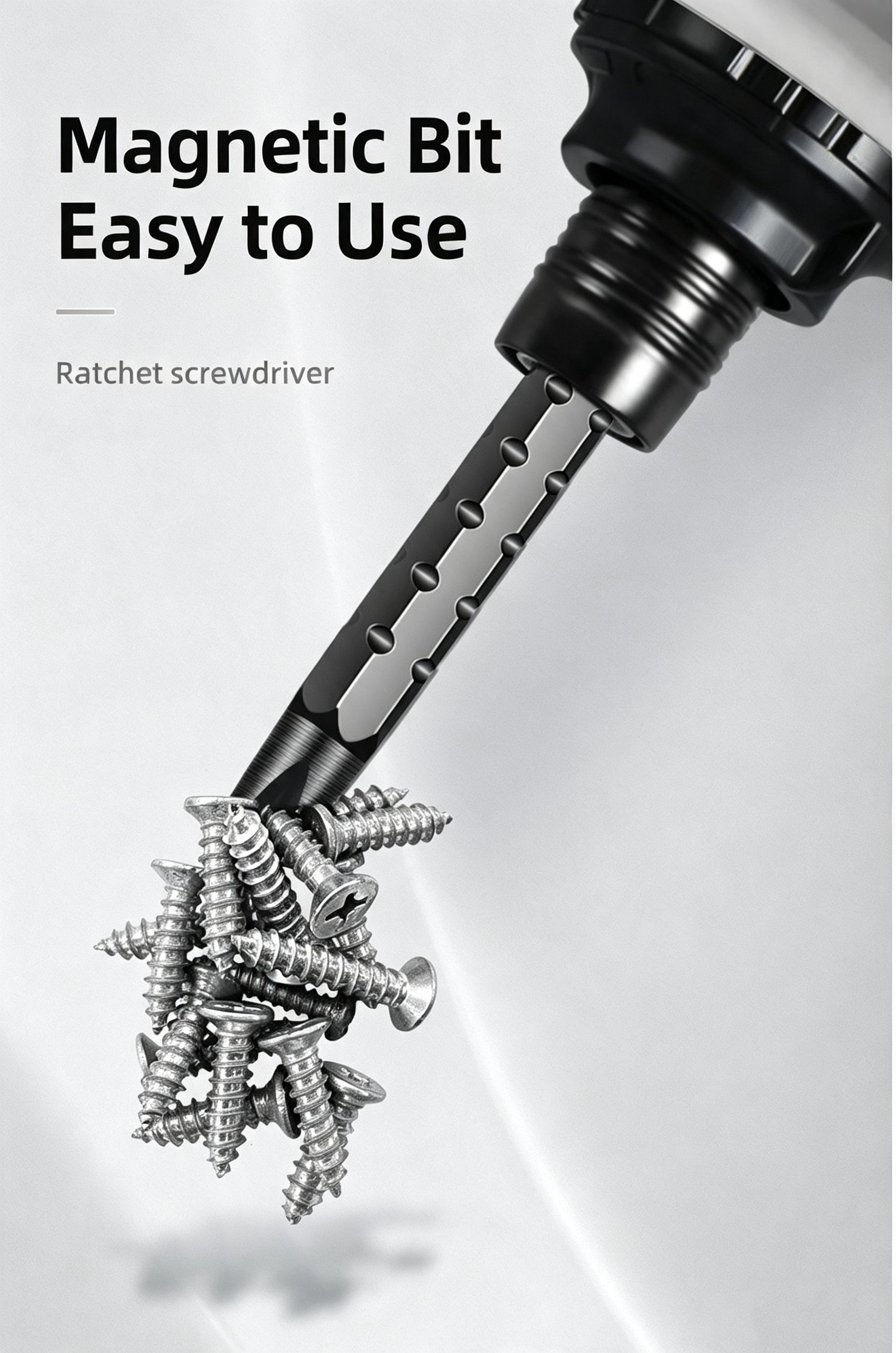 Bi directional short handle ratchet 2-in-1 screwdriver set view 7