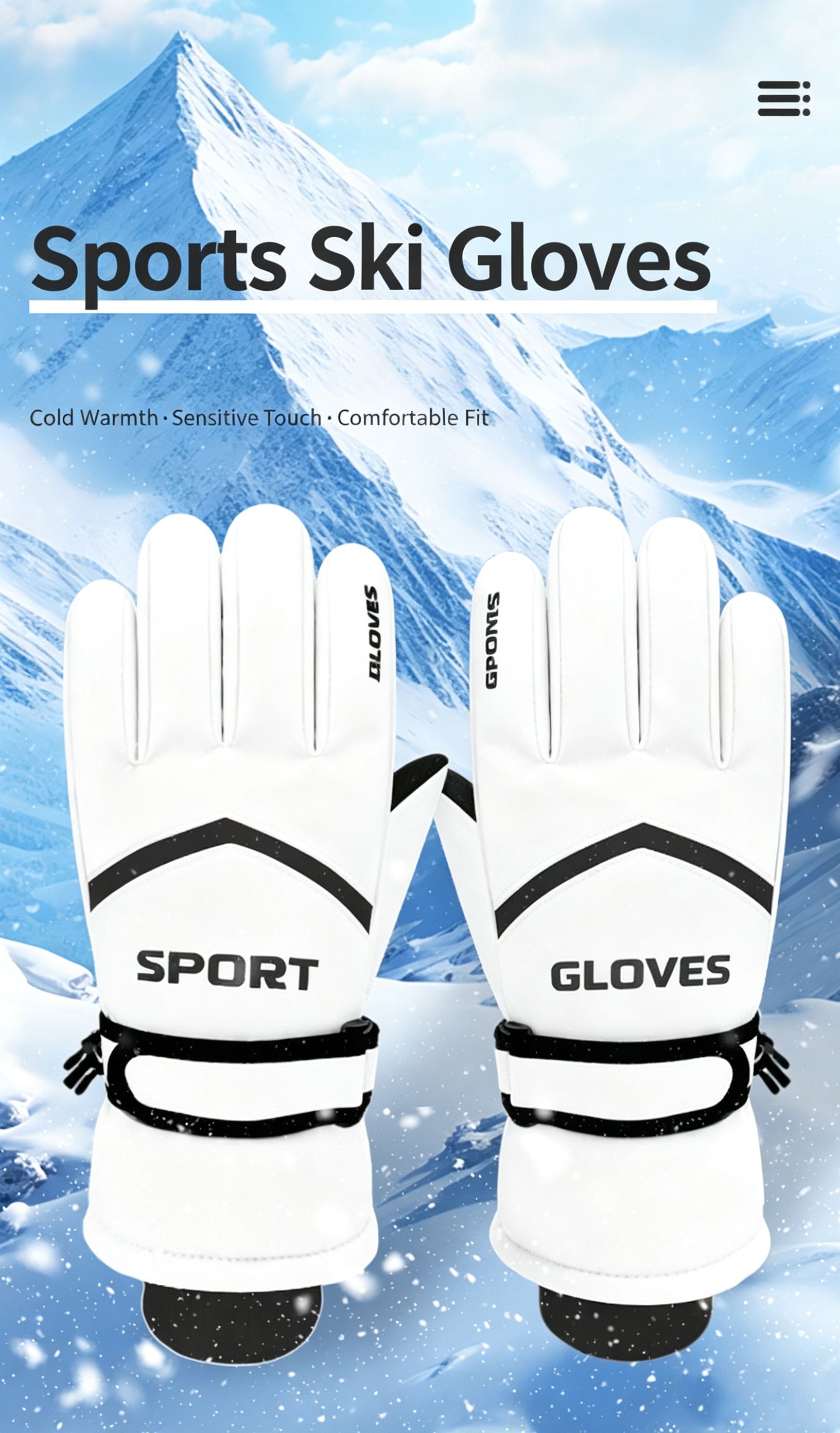 Winter men's and women's windproof and cold proof velvet warm gloves,Men's pink view 2