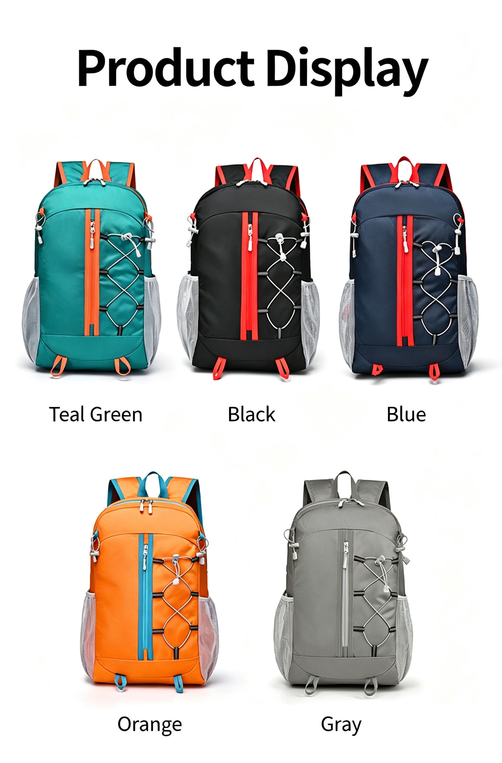 Outdoor Oxford Canvas Waterproof Hiking & Cycling Backpack 20-35L,black view 15