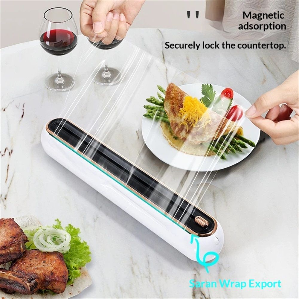 Wrap Dispenser with Slide Cutter - Magnetic & No-Drill Wall Mount view 2