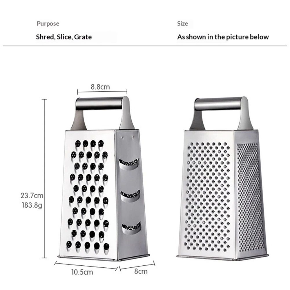 Professional Kitchen Accessories - Gold Box Grater 4 Sides view 4